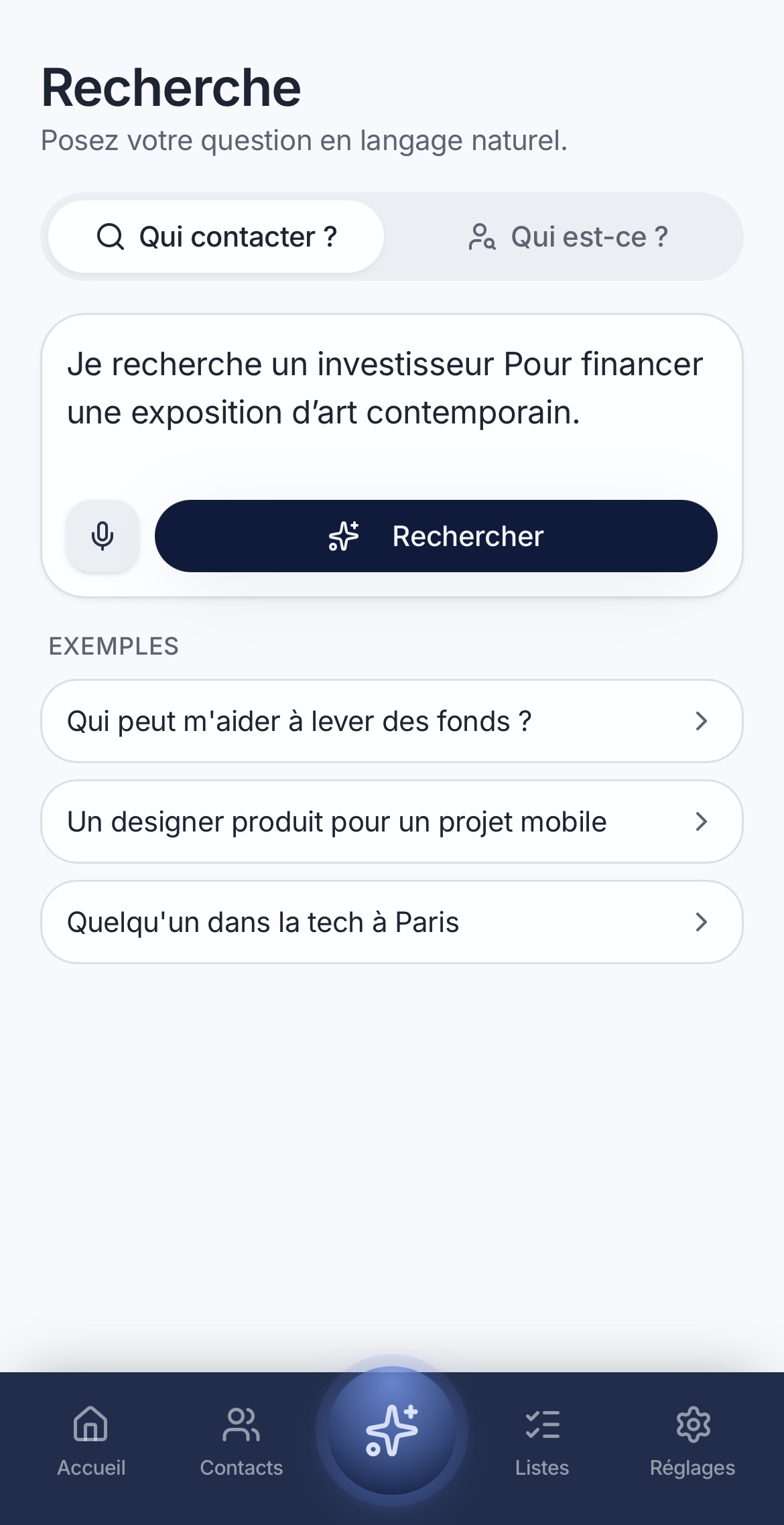 Retrouvez qui vous avez rencontré - Recherche IA
